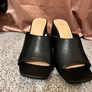 A New Day Black Mules Sleek Slip-On Design